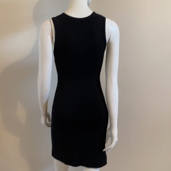 Ann Taylor Black Dress XSP Knit V-neckline - Picture 4 of 7